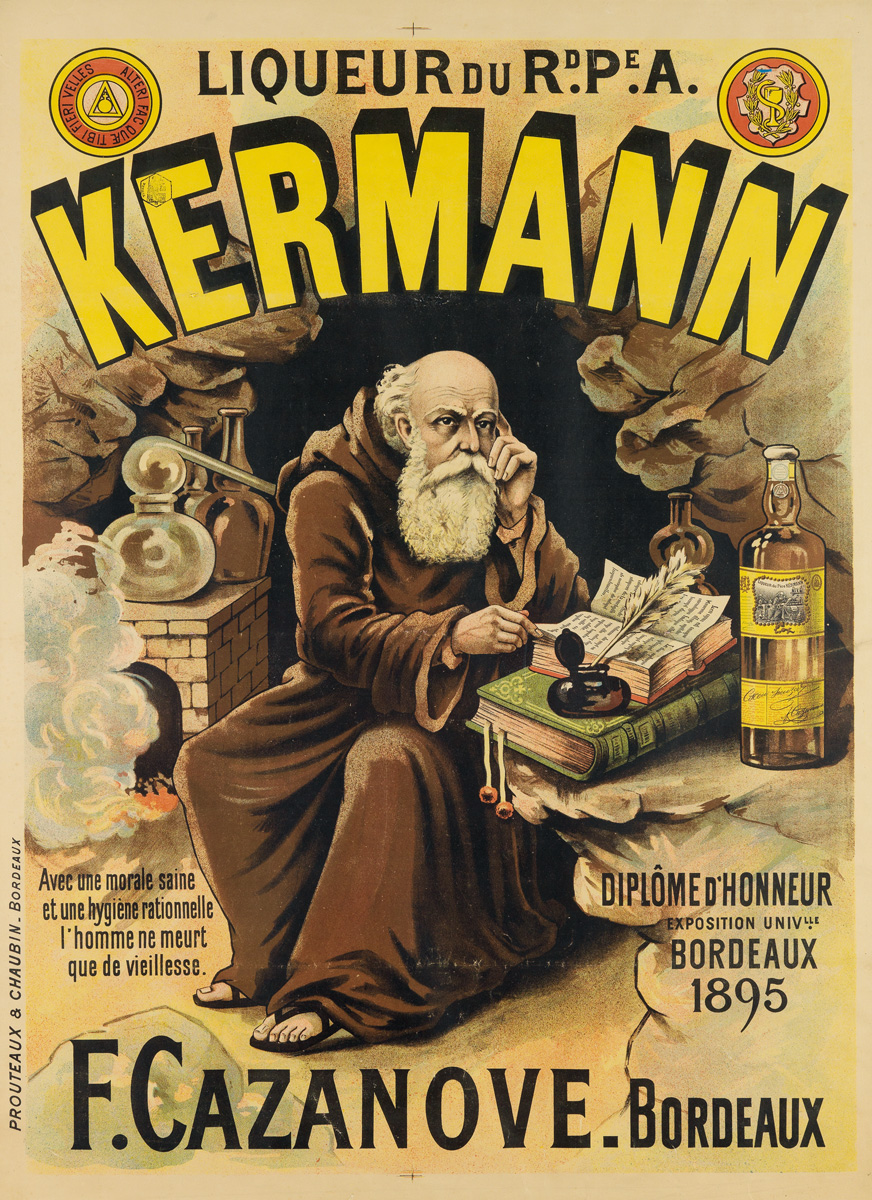 DESIGNER UNKNOWN. KERMANN. 1895. 45x32 inches, 115x81 cm. Prouteaux & Chaubin, Bordeaux.